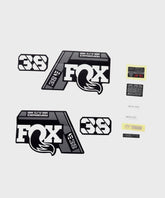 Fox Fork 38 Decal Kit: P-SE E-Bike+ Grey Logo Matte Black 2021